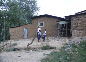 Lehmhütte in Kenia